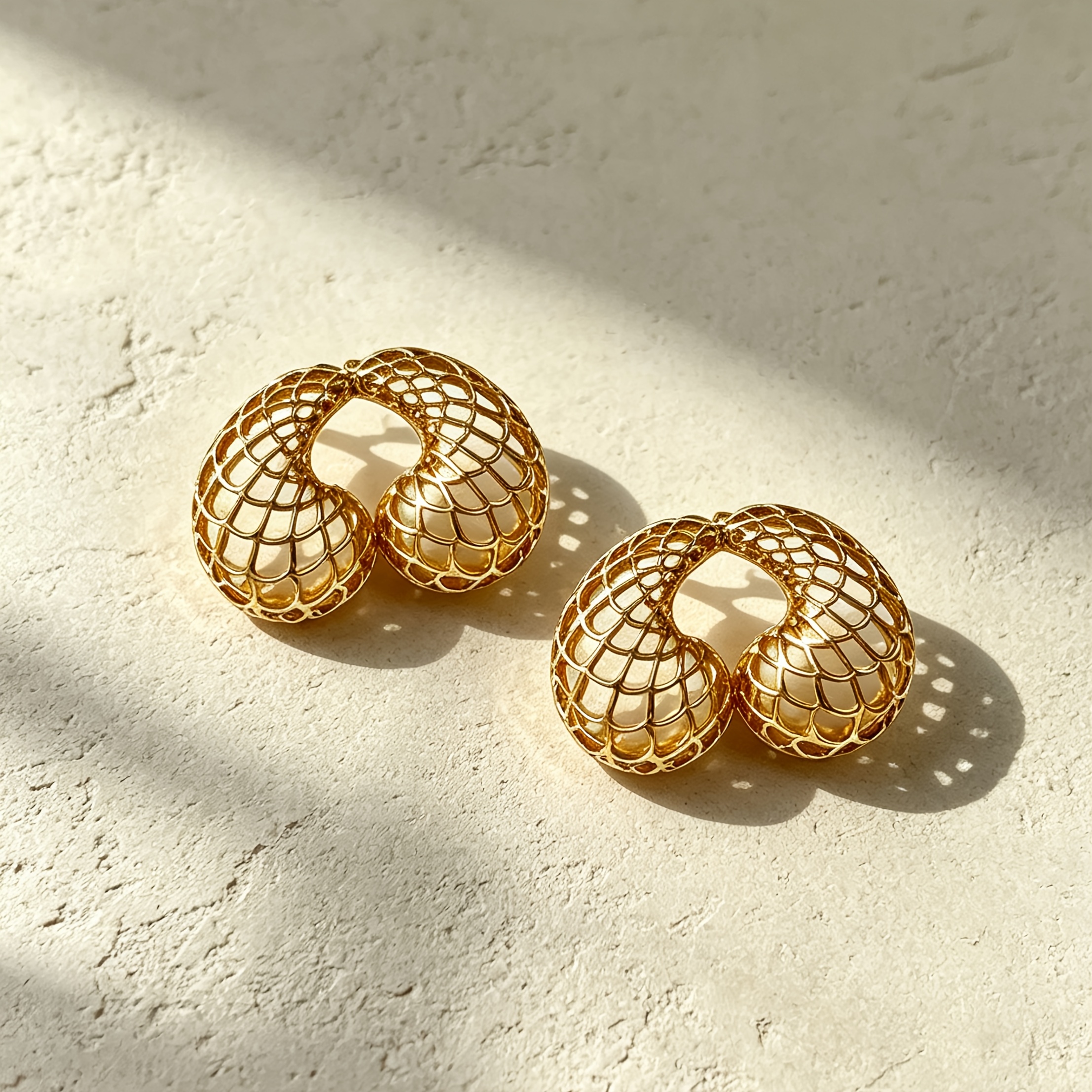 Women's Geometric Openwork Double Teardrop Drop Earrings